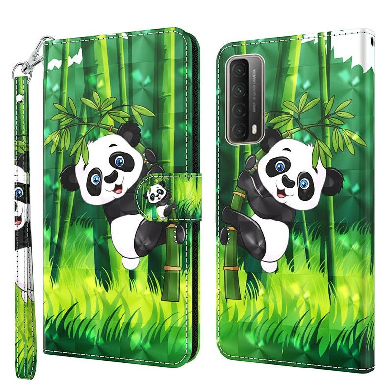 Peňaženkový Kryt Huawei P Smart 2021 Panda A Bambus