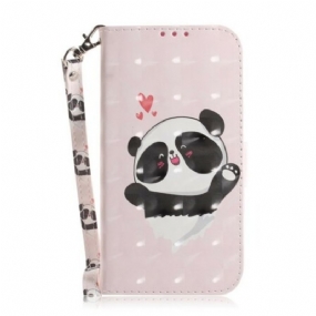 Kožené Puzdro Huawei P Smart Z Panda Love With Lanyard