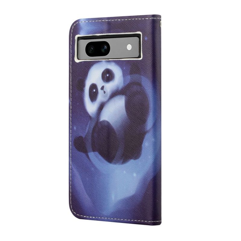 Puzdro Na Google Pixel 8a Vesmírna Panda S Popruhom