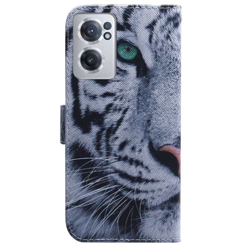 Kožené Puzdro OnePlus Nord CE 2 5G Biely Tiger