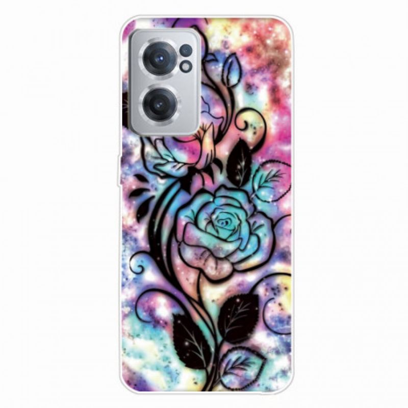 Kryt OnePlus Nord CE 2 5G Psychedelické Kvety