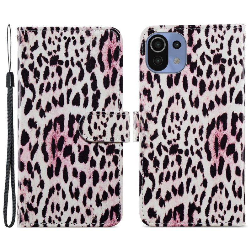 Kožené Puzdro Xiaomi Mi 11 Lite 4G / 5G / 5G NE Leopard Print