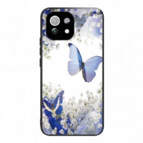 Kryt Xiaomi Mi 11 Lite 4G / 5G / 5G NE Tvrdené Sklo Blue Butterflies