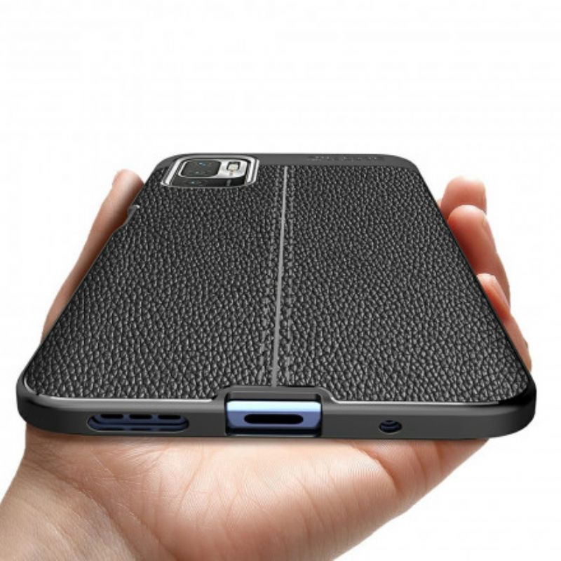 Kryt Poco M3 Pro 5G Leather Effect Litchi Double Line