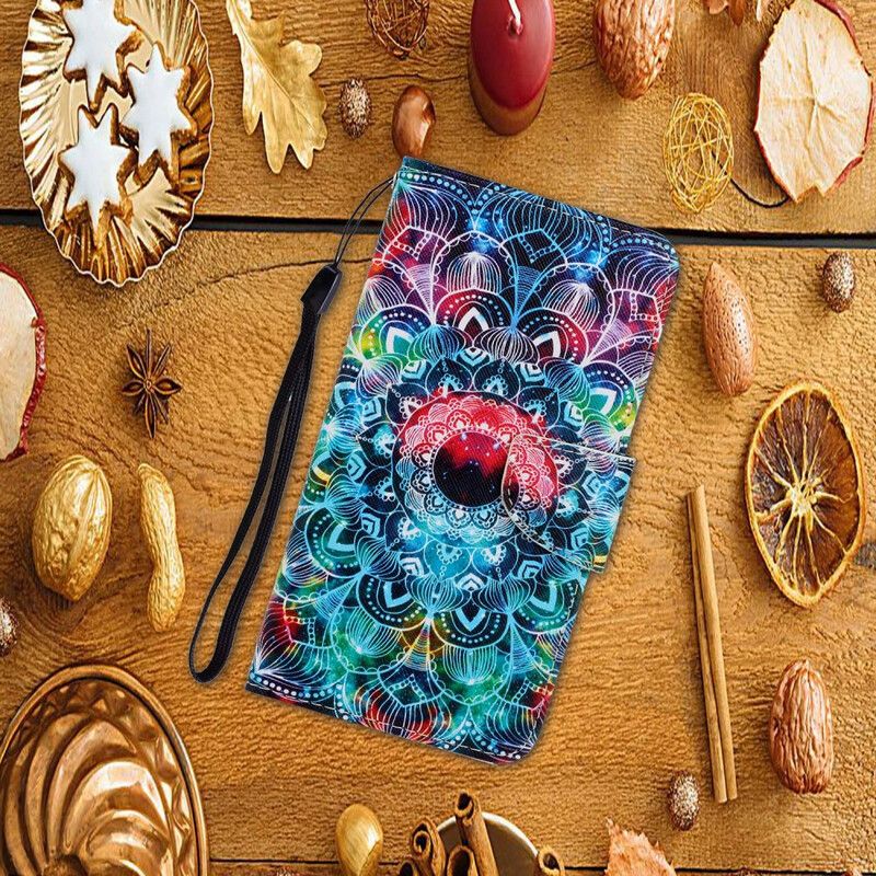 Kožené Puzdro Xiaomi Redmi Note 9 Okázalá Strappy Mandala