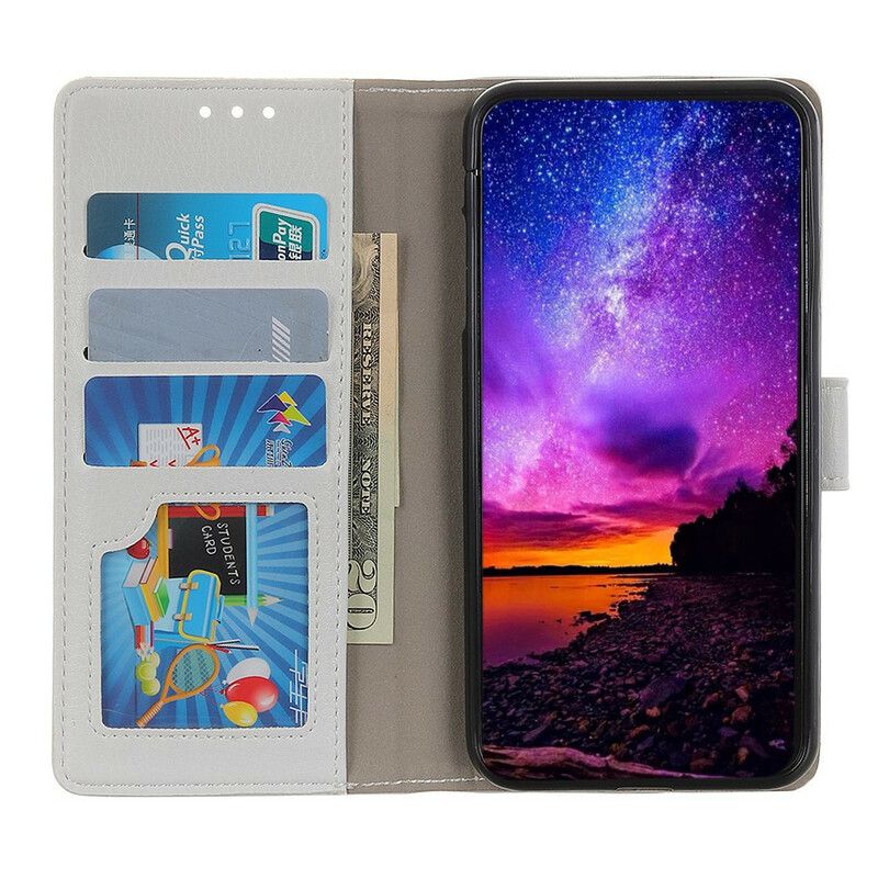 Kožené Puzdro Xiaomi Redmi Note 9 Kožené Švy Litchi