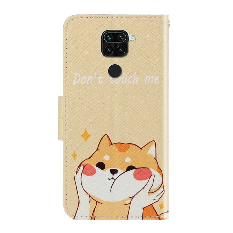 Peňaženkový Kryt Xiaomi Redmi Note 9 Cat Don't Touch Me S Popruhom