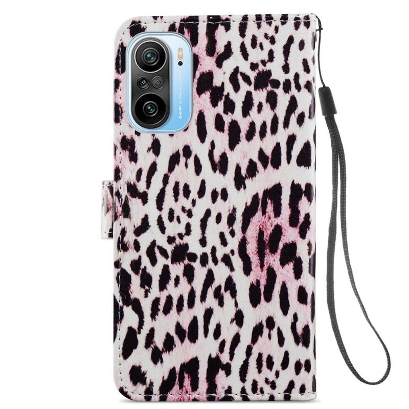 Kožené Puzdro Poco F3 Leopard Print