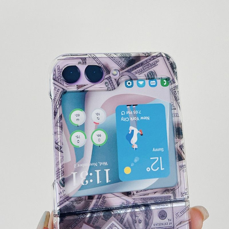 Kryt Samsung Galaxy Z Flip 5 Transparentné Peniaze Peniaze