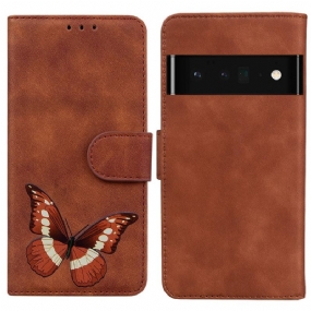 Kožené Puzdro Google Pixel 6 Pro Skin-touch Butterfly