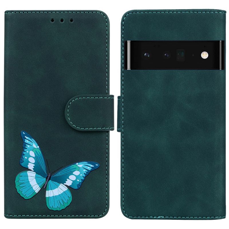 Kožené Puzdro Google Pixel 6 Pro Skin-touch Butterfly