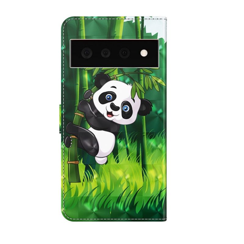 Peňaženkový Kryt Google Pixel 6 Pro Panda A Bambus