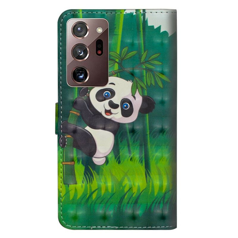 Kožené Puzdro Samsung Galaxy Note 20 Ultra Panda A Bambus