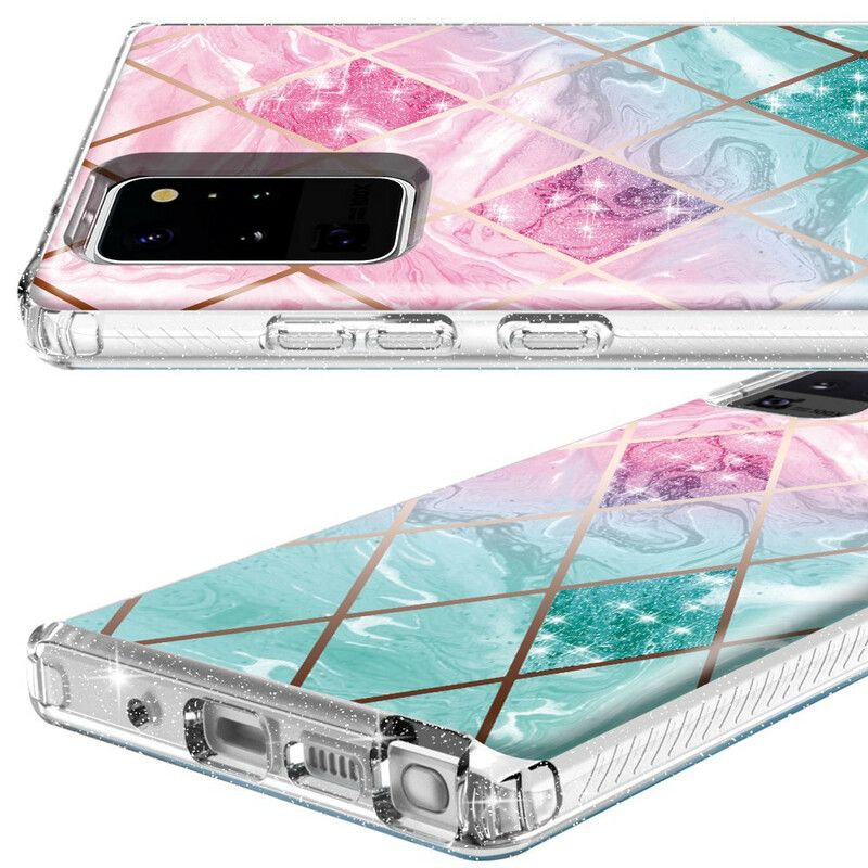 Kryt Samsung Galaxy Note 20 Ultra Dlaždice Glitter Marble