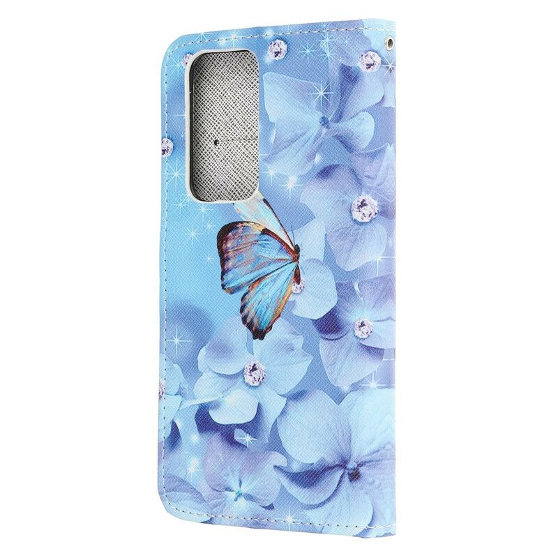 Flipové Puzdro Huawei P40 Strappy Diamond Butterflies