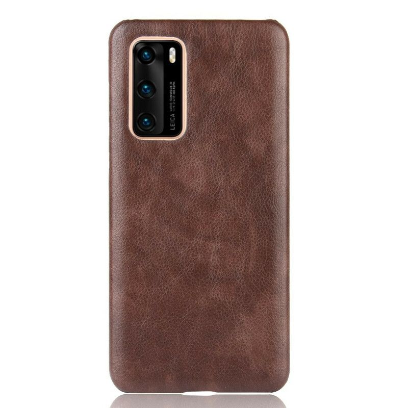 Kryt Huawei P40 Litchi Performance Leather Effect