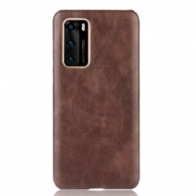 Kryt Huawei P40 Litchi Performance Leather Effect