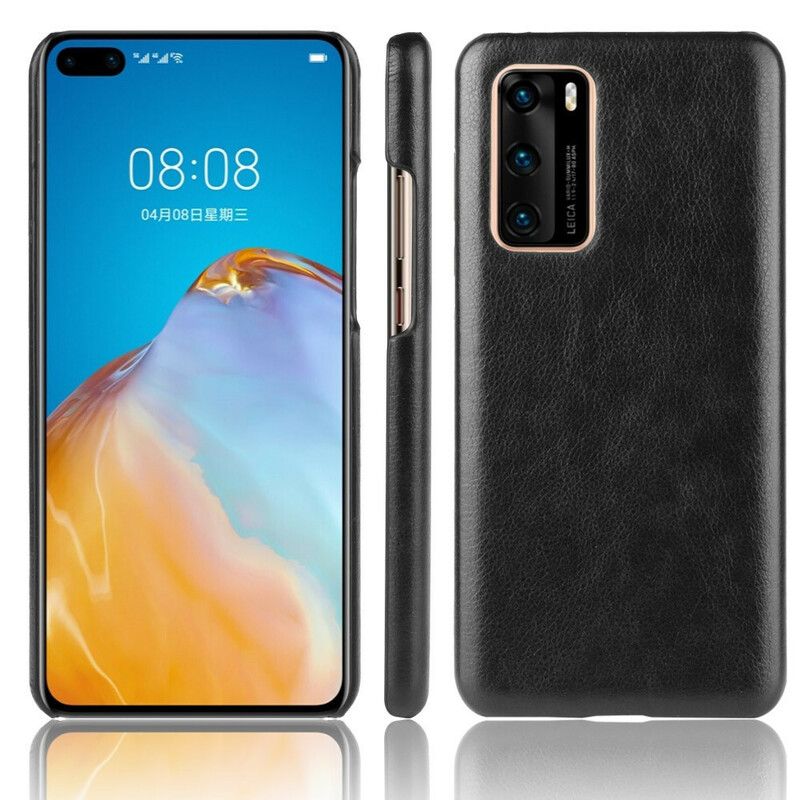 Kryt Huawei P40 Litchi Performance Leather Effect