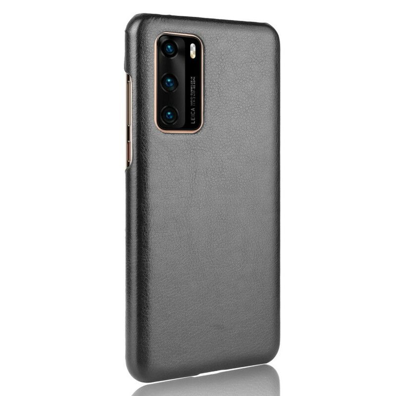 Kryt Huawei P40 Litchi Performance Leather Effect