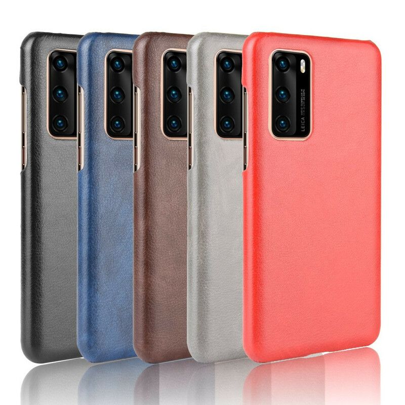 Kryt Huawei P40 Litchi Performance Leather Effect