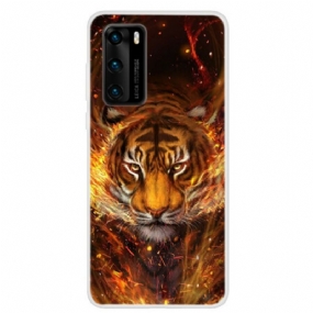 Kryt Huawei P40 Ohnivý Tiger