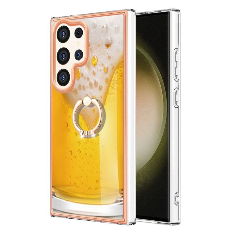 Kryt Na Samsung Galaxy S24 Ultra 5g S Podporným Krúžkom Na Pivo