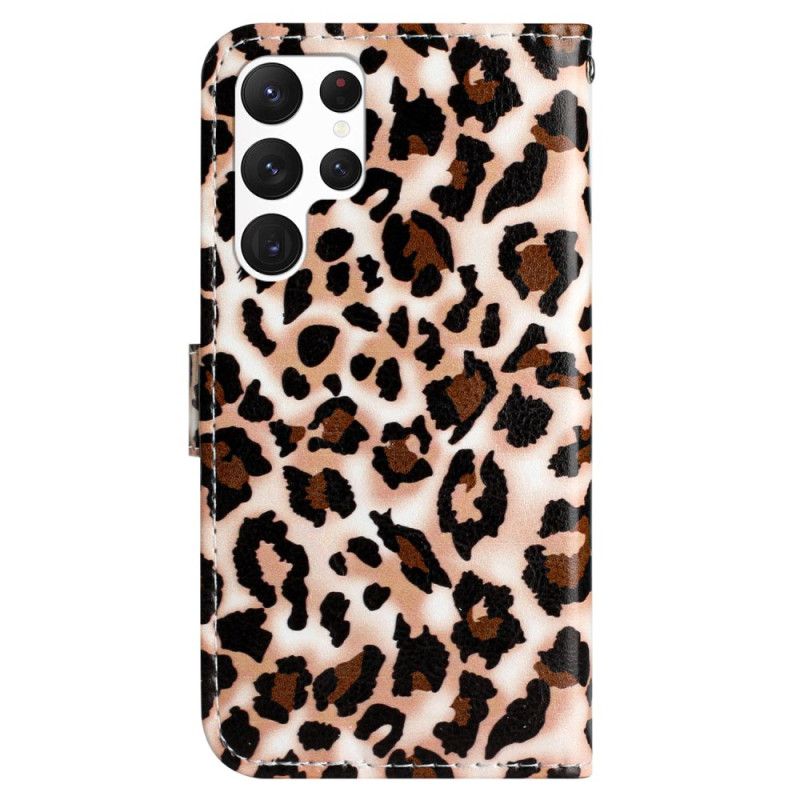 Puzdro Samsung Galaxy S24 Ultra 5g Leopard Print Strappy