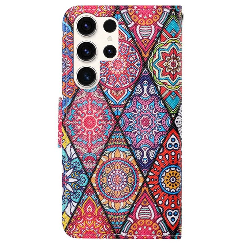 Puzdro Samsung Galaxy S24 Ultra 5g Patchwork S Popruhom