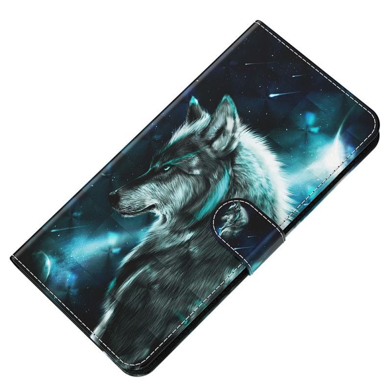 Kožené Puzdro Oppo A54 5G / A74 5G Lanyard Wolf