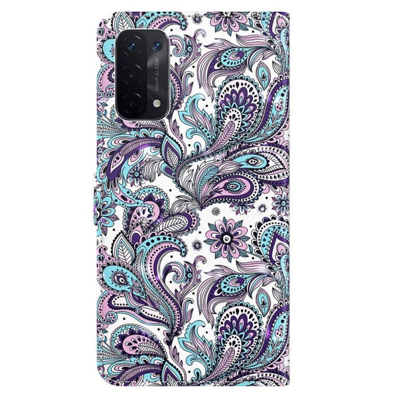 Kožené Puzdro Oppo A54 5G / A74 5G Paisley