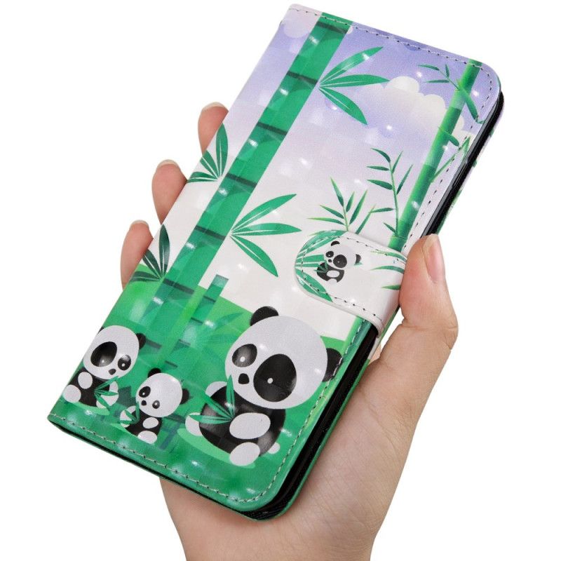 Kožené Puzdro Oppo A54 5G / A74 5G Panda S Lanyardom