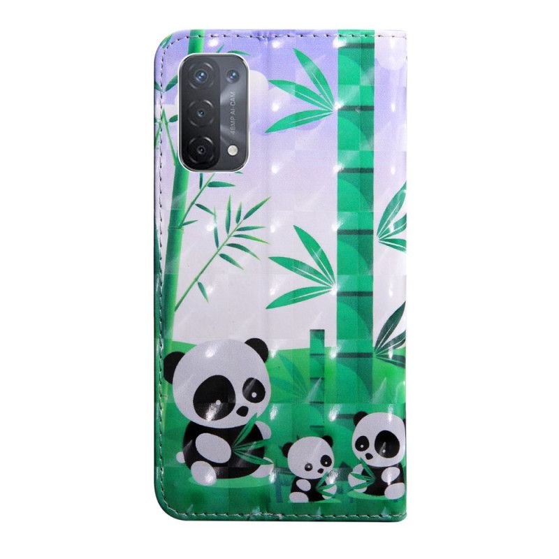 Kožené Puzdro Oppo A54 5G / A74 5G Panda S Lanyardom