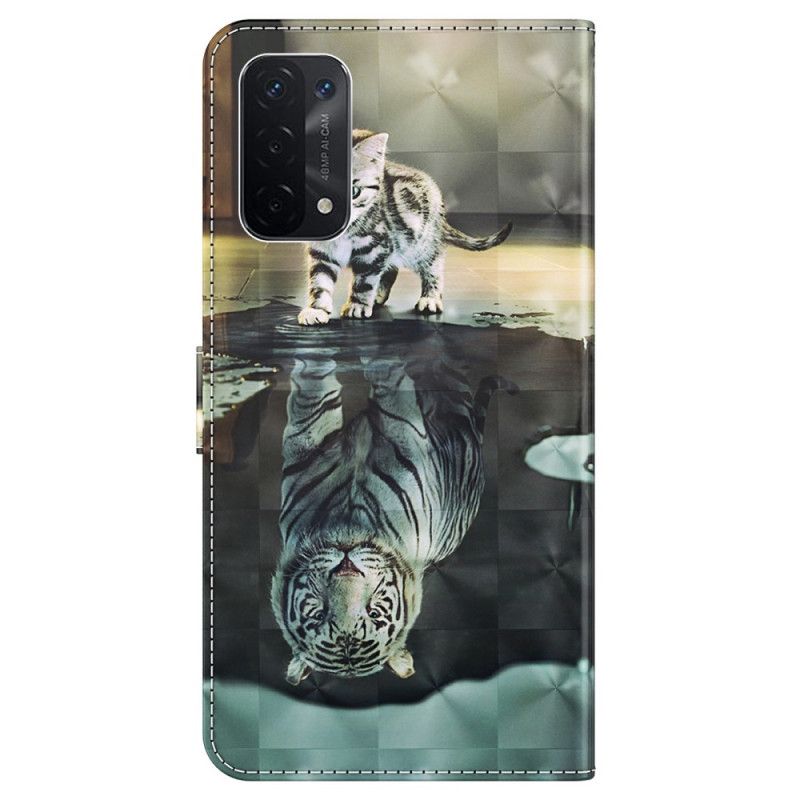 Peňaženkový Kryt Oppo A54 5G / A74 5G Strappy Kitten Dream