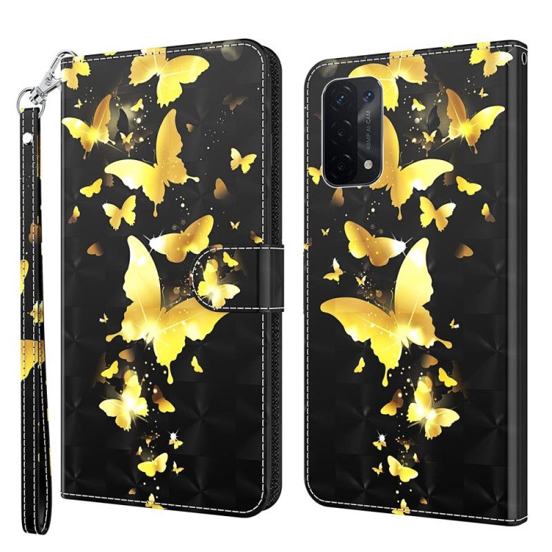 Peňaženkový Kryt Oppo A54 5G / A74 5G Tangá Butterflies