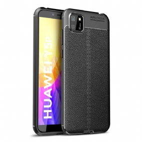 Kryt Huawei Y5p Leather Effect Litchi Double Line