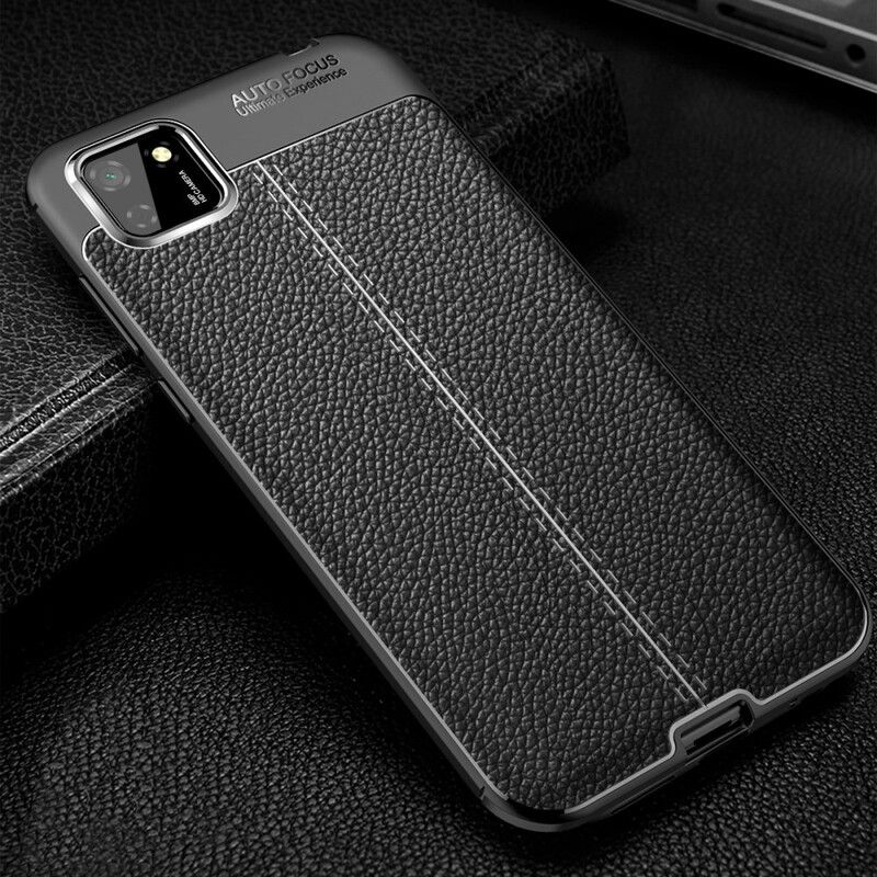 Kryt Huawei Y5p Leather Effect Litchi Double Line