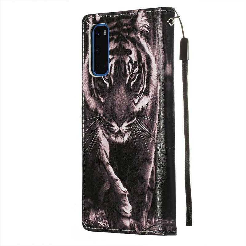 Kožené Puzdro Samsung Galaxy S20 Nočný Tiger