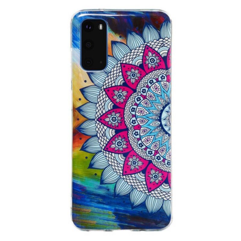 Kryt Samsung Galaxy S20 Fluorescenčná Farebná Mandala