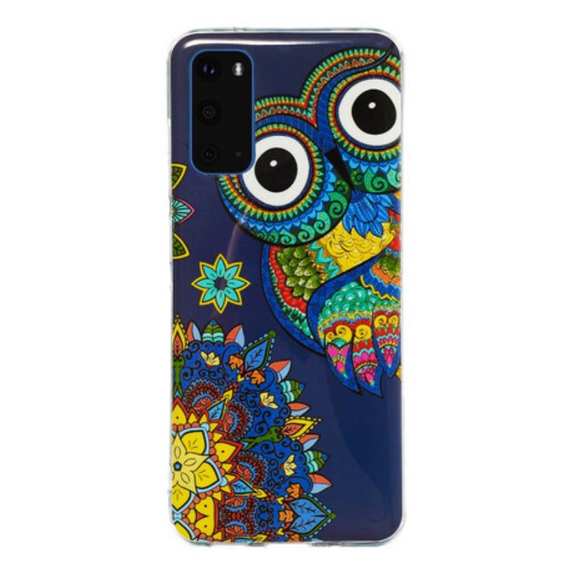 Kryt Samsung Galaxy S20 Fluorescenčná Mandala Sova