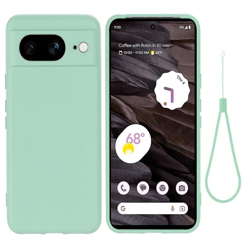 Kryt Google Pixel 8 Tekutý Silikón S Remienkom