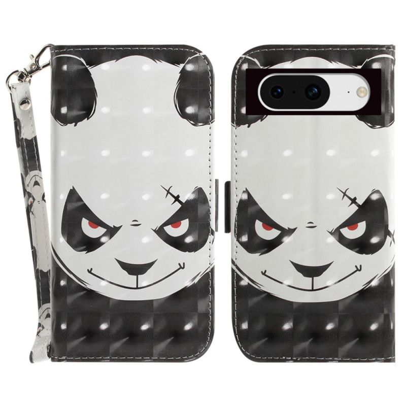 Puzdro Google Pixel 8 Nahnevaná Panda S Popruhom