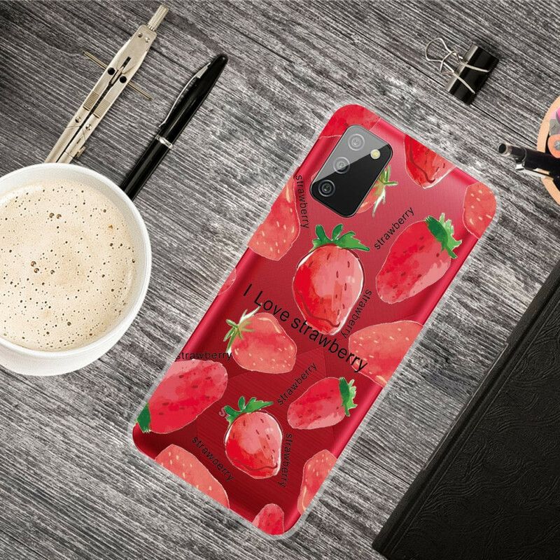 Kryt Samsung Galaxy A02s Jahody / I Love Strawberry