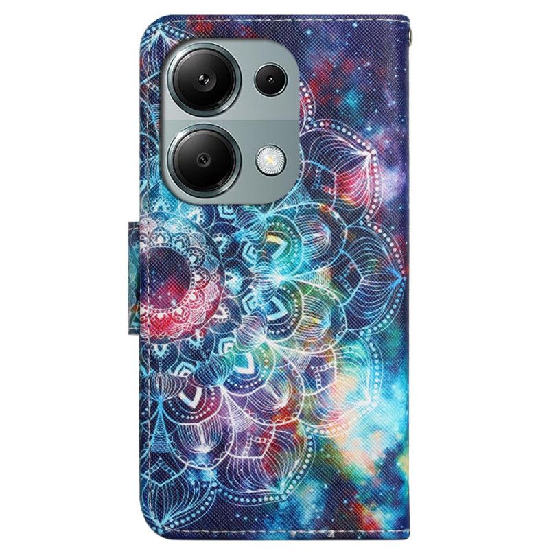 Kožené Puzdro Xiaomi Redmi Note 13 Pro 4g Hviezdna Obloha A Lanyard Mandala