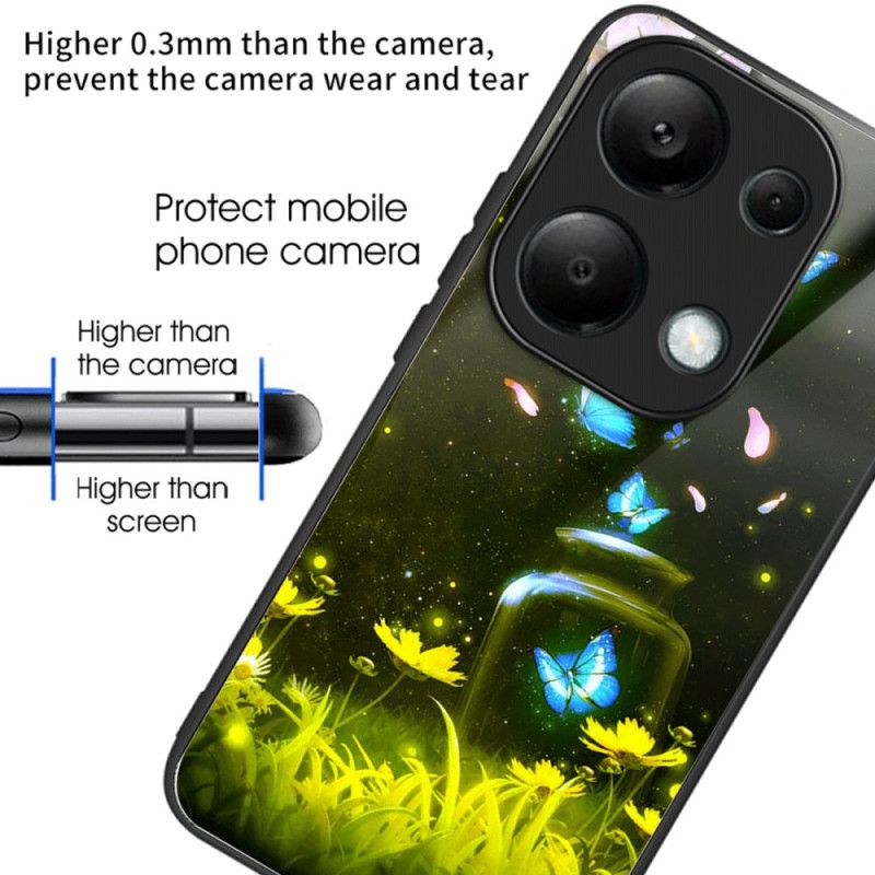 Kryt Xiaomi Redmi Note 13 Pro 4g Fľaša Butterfly Z Tvrdeného Skla