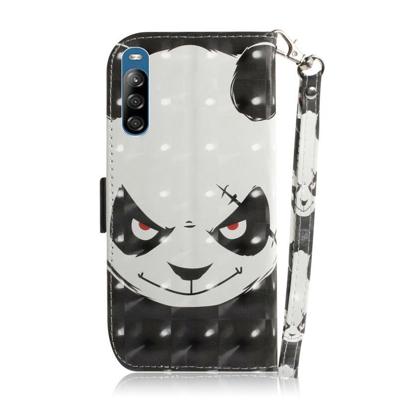 Peňaženkový Kryt Sony Xperia L4 Angry Panda With Lanyard