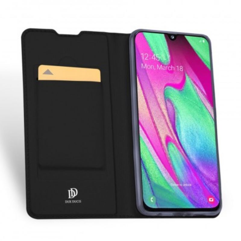 Flipové Puzdro Samsung Galaxy A40 Kožené Puzdro Skin Pro Dux Ducis