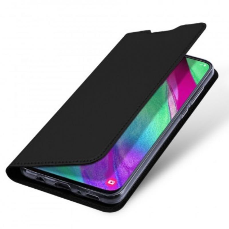 Flipové Puzdro Samsung Galaxy A40 Kožené Puzdro Skin Pro Dux Ducis