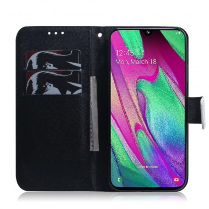 Flipové Puzdro Samsung Galaxy A40 Tvár Pandy