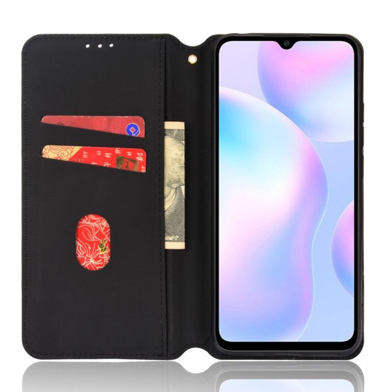 Flipové Puzdro Xiaomi Redmi 9A Kožené Puzdro Efekt Diamantovej Kože