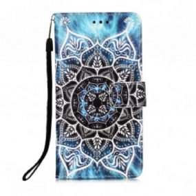 Kožené Puzdro Xiaomi Redmi 9A Black Strappy Mandala